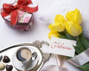 Картинка праздничные день св валентина сердечки любовь кофе