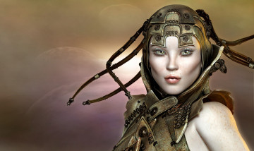 Картинка 3д графика fantasy фантазия девушка глаза