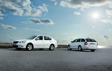 обоя 2009, skoda, octavia, greenline, автомобили