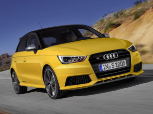 Картинка автомобили audi s1 желтый 2014г sportback