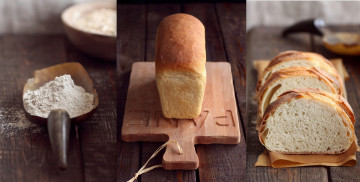 Картинка еда хлеб +выпечка выпечка фон посуда мука куски хлеба булка