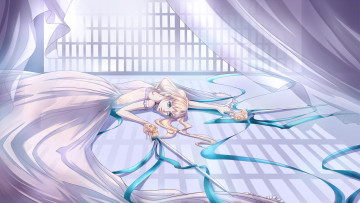 Картинка аниме kuroshitsuji лента оружие платье лежа девушка рапира elizabeth middleford арт