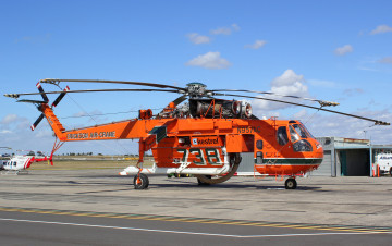 Картинка sikorsky+s-64e+skycrane авиация вертолёты транспортный вертолет