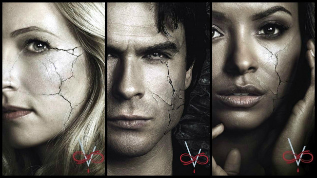 Обои картинки фото кино фильмы, the vampire diaries, коллаж