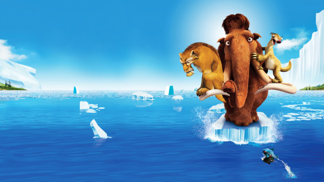 Обои картинки фото мультфильмы, ice age,  continental drift, персонажи