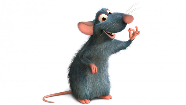 Обои картинки фото мультфильмы, ratatouille, фон, мышь