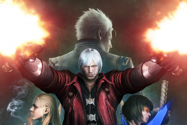 Обои картинки фото видео игры, devil may cry 4, trish, devil, may, cry, 4, special, edition, lady, dante, mary, vergil