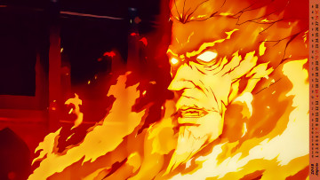 Картинка календари аниме пламя лицо