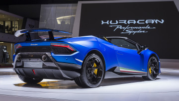 Картинка lamborghini+huracan+spyder+performante+2019 автомобили выставки+и+уличные+фото lamborghini huracan spyder performante 2019 blue