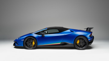 Картинка lamborghini+huracan+spyder+performante+2019 автомобили lamborghini spyder blue 2019 performante huracan