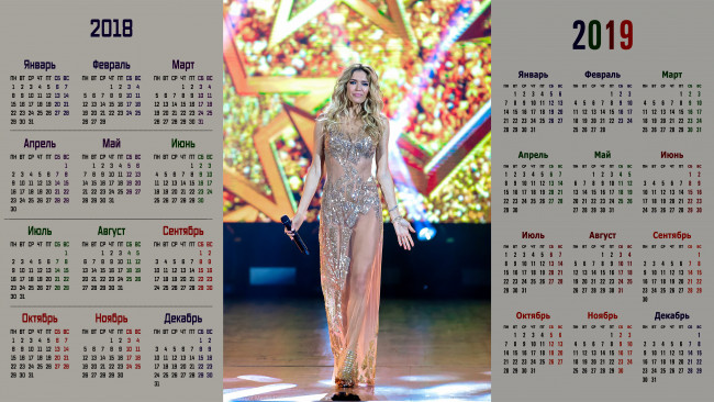 Обои картинки фото календари, знаменитости, девушка, певица, вера, брежнева