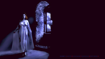 Картинка календари фэнтези темнота ночь помещение девушка окно