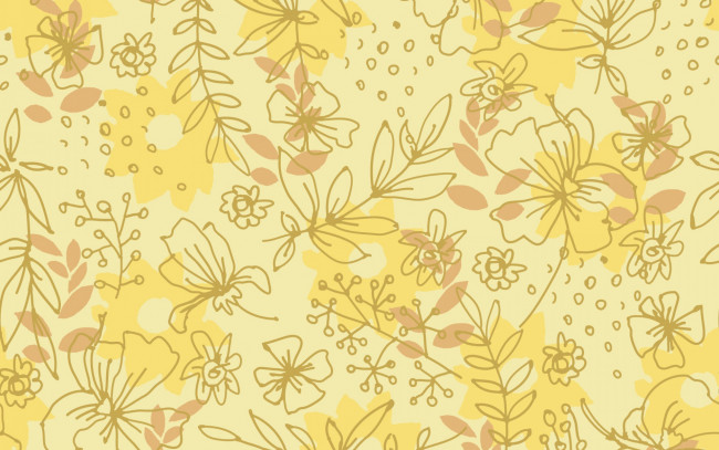 Обои картинки фото векторная графика, цветы , flowers, фон, желтый, цветы, листья