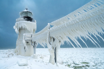 Картинка st+joseph+lighthouse michigan природа маяки st joseph lighthouse