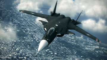 Картинка авиация боевые самолёты истребитель полет город