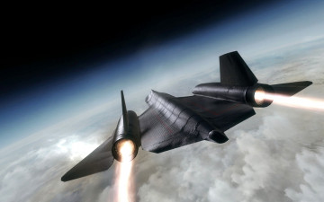Картинка авиация боевые самолёты двигатели чёрный сзади вид полёт огонь сопла цвет