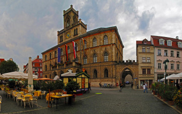 Картинка города улицы площади набережные германия тюрингия веймар