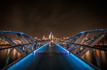 обоя лондон, города, великобритания, подсветка, мост, ночь, город