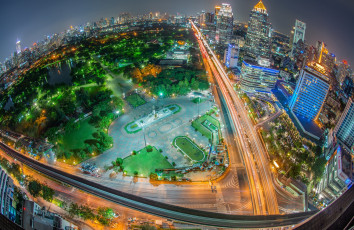 обоя города, бангкок, таиланд, панорама