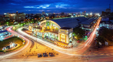 Картинка города бангкок таиланд дорога вокзал