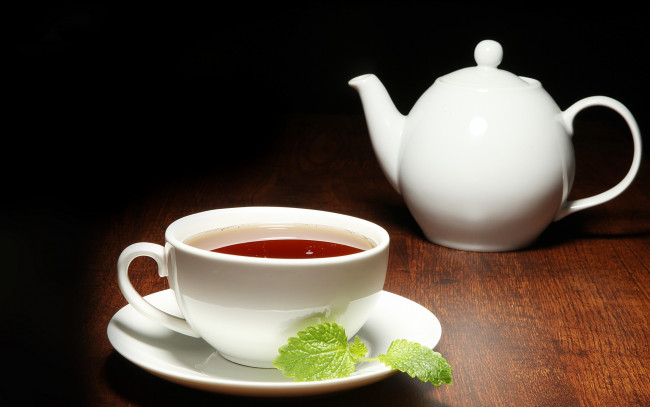 Обои картинки фото еда, напитки, Чай, заварник, мята, чай