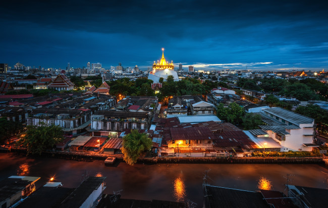 Обои картинки фото города, бангкок, таиланд, огни, ночного