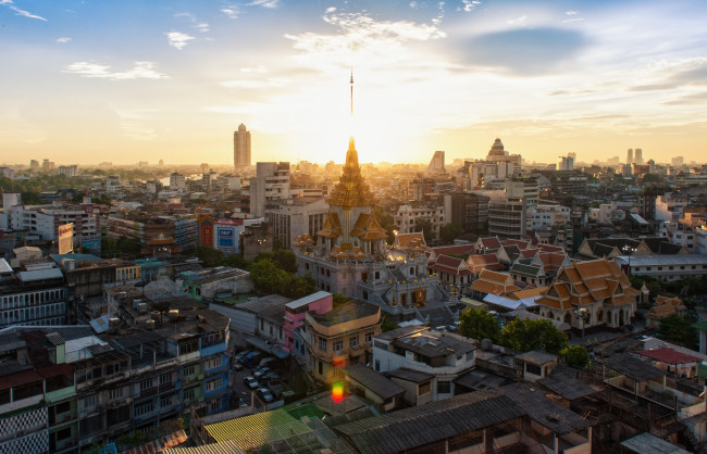 Обои картинки фото города, бангкок, таиланд, рассвет, утро