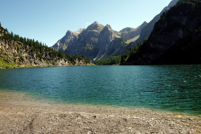 Обои картинки фото mountain, lake, iaustria, природа, реки, озера, озеро, лес