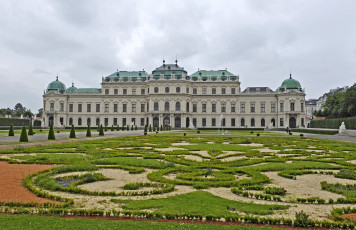 Картинка города вена+ австрия дворец бельведер
