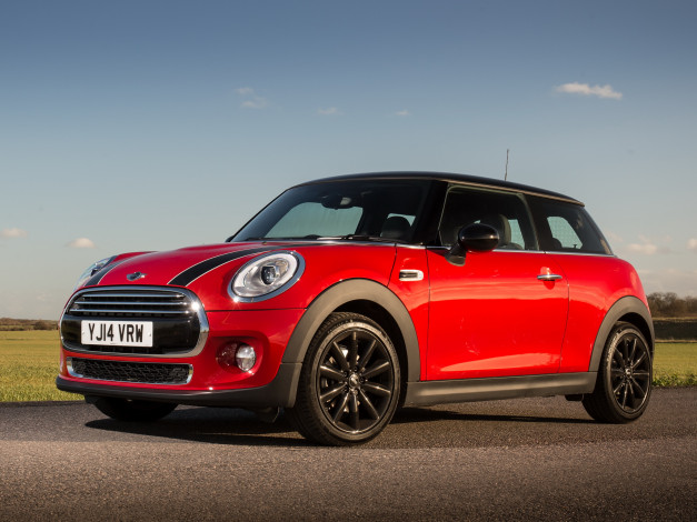 Обои картинки фото автомобили, mini, красный, 2014, f56, uk-spec, cooper, d