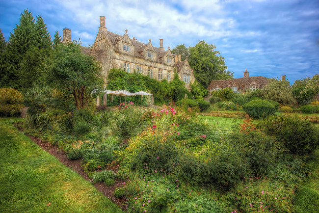 Обои картинки фото english country garden in the cotswolds, города, - здания,  дома, особняк, англия, парк