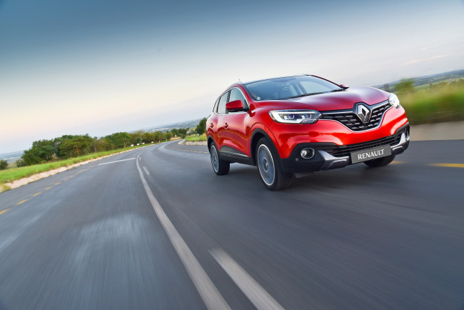 Обои картинки фото автомобили, renault, 2016г, za-spec, kadjar, красный