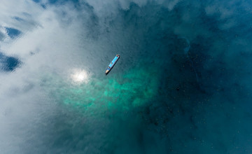 Картинка корабли баржи судно отражение море