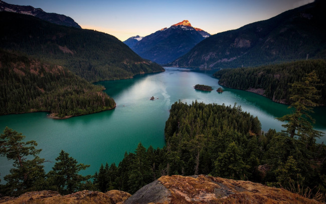 Обои картинки фото diablo lake, usa, природа, реки, озера, diablo, lake