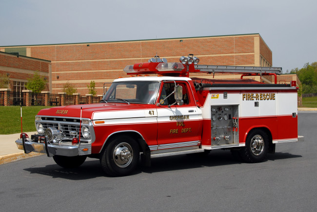 Обои картинки фото автомобили, пожарные машины, f350, ford