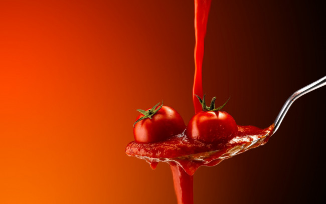 Обои картинки фото еда, помидоры, сок, кетчуп