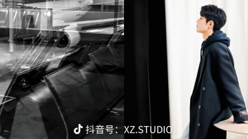 обоя мужчины, xiao zhan, актер, пальто, аэропорт