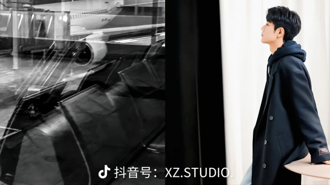 Обои картинки фото мужчины, xiao zhan, актер, пальто, аэропорт