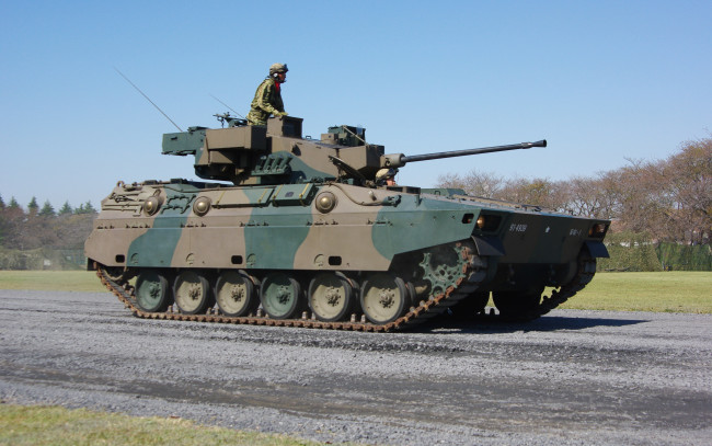 Обои картинки фото техника, военная техника, армия, mitsubishi, type89, японская, боевая, машина, пехоты, бмп