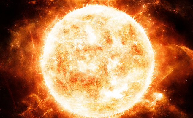 Обои картинки фото космос, солнце, протуберанцы, звезда