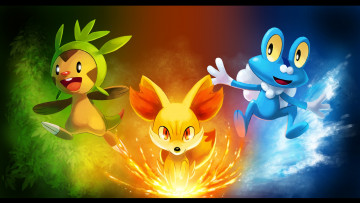 Картинка аниме pokemon разные зверьки трио покемон арт