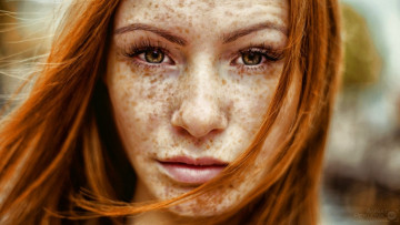 Картинка девушки -unsort+ лица +портреты веснушки рыжая лицо конопатая
