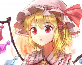 обоя аниме, touhou, девушка, взгляд, фон