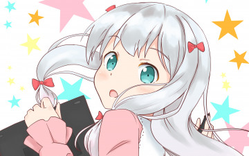 обоя аниме, eromanga-sensei, фон, взгляд, девушка