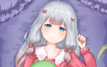 Картинка аниме eromanga-sensei фон взгляд девушка