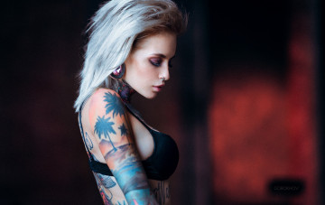 Картинка bantik+boy девушки тату бельё красивая тело татуировка дреды