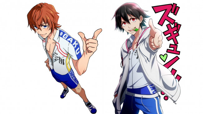 Обои картинки фото аниме, yowamushi pedal, парни