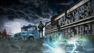 обоя видео игры, Чернобыль, постапокалипсис, арт, сталкер, аномалия, тень, Чернобыля, зона, stalker, игра