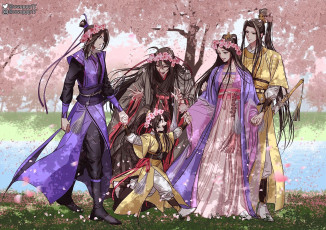 Картинка аниме mo+dao+zu+shi персонажи цветение венки