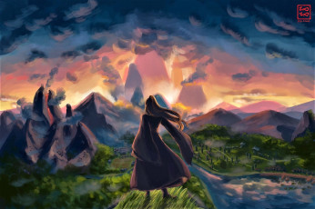 Картинка аниме mo+dao+zu+shi вэй усянь горы панорама